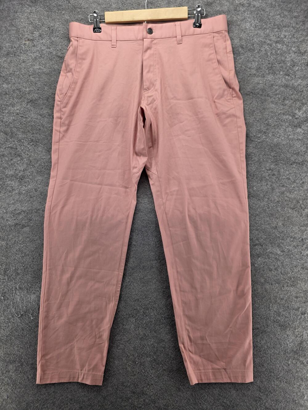 Fabletics Pants Mens 32x29 Pink Chino Slim Tapered Casual Pockets Spring